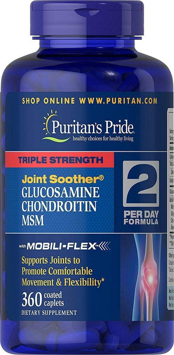 Puritan'S Pride Glucosamine, Chondroitin & Msm Joint Soother-2 Per Day Formula, Tablet