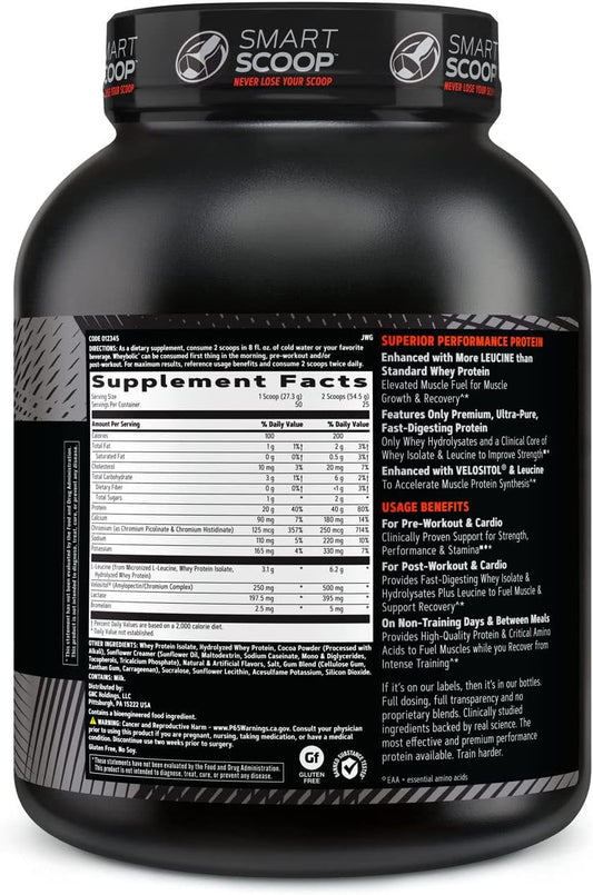 Gnc Amp Wheybolic Clinically Proven Protein Powder, 40G Whey Protein, Bcaa, Leucine, Increases Muscle Strength, Muscle Building, 3Rd Party Tested, Gluten Free, Chocolate Fudge, 25 Servings