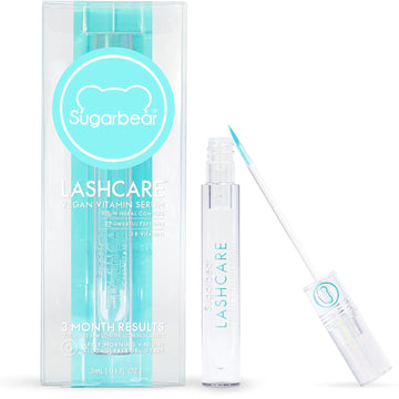 SUGARBEAR® LashCare, Lash Enhancing Serum, Promotes Appearance of Longer, Thicker Eyelashes, Cruelty Free & Vegan (3 Month Supply)