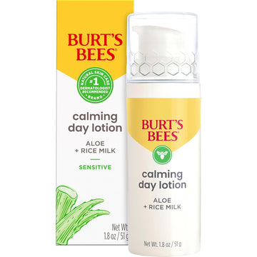 Burt’S Bees Sensitive Skin Bundle, Gentle Cream Facial Cleanser With Aloe And Moisturizing Face Cream With Aloe And Rice Milk, Natural Origin Skincare, 6 Oz./3 Oz