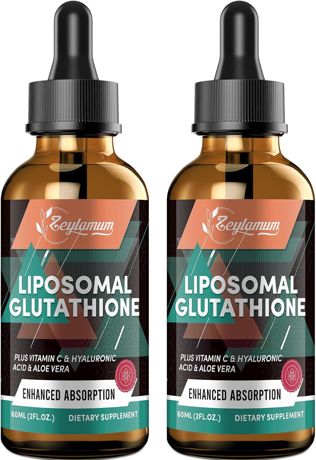 2000Mg Liposomal Glutathione Liquid Drops, Enhanced Absorption, Glutathione Supplement, With Vitamin C, Hyaluronic Acid & L-Glutathione, Antioxidant Supplement - Liver Detox, Radiant Skin, 4.05 Oz
