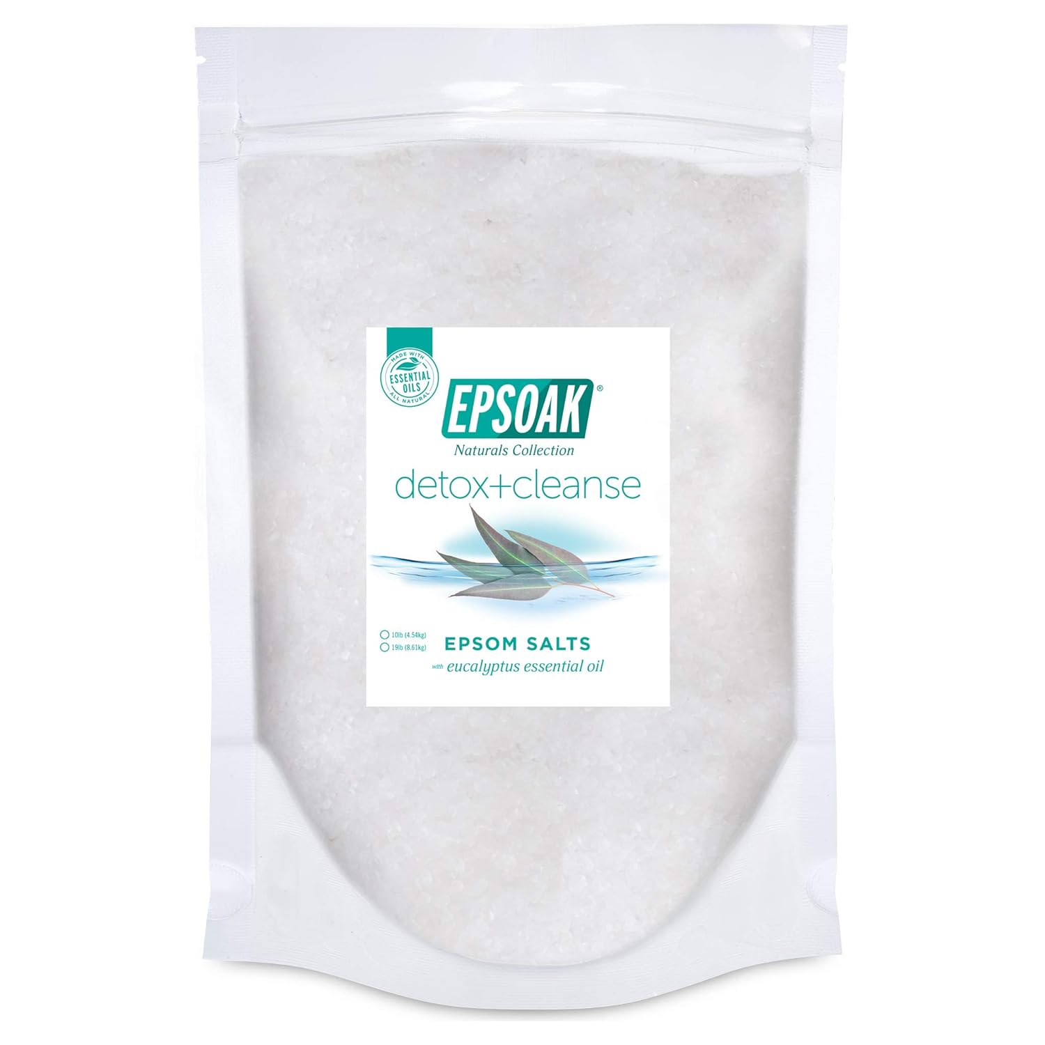 Epsoak Epsom Salt Detox + Cleanse 19 Lbs