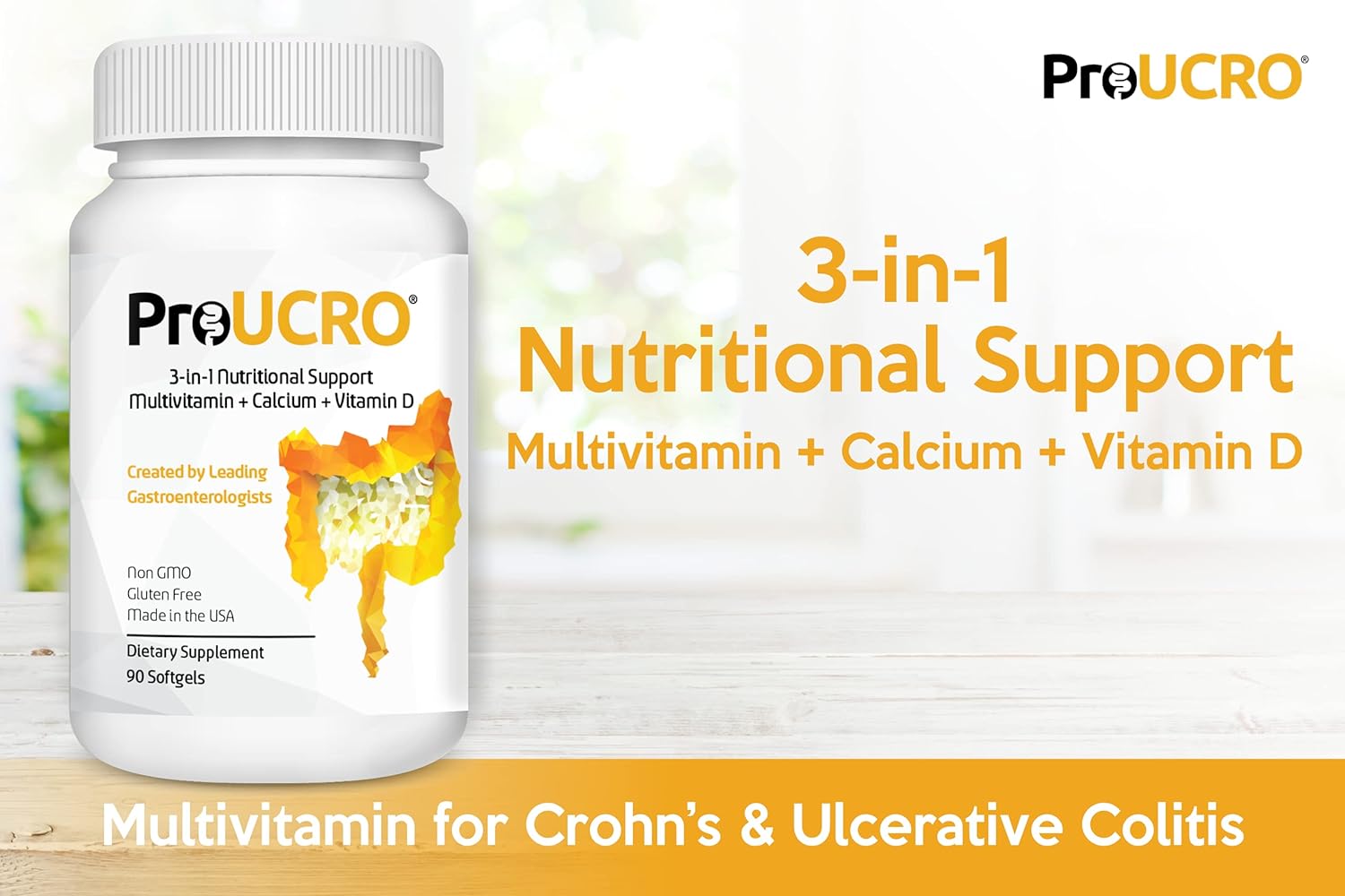ProUCRO Gut Multivitamins: Nutritional Support for IBD Softgels 30-Day Supply : Health & Household