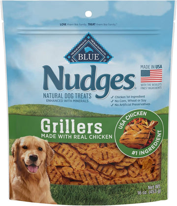 Blue Buffalo Nudges Grillers Natural Dog Treats, Made In The Usa With Real Chicken, 16-Oz. Bag