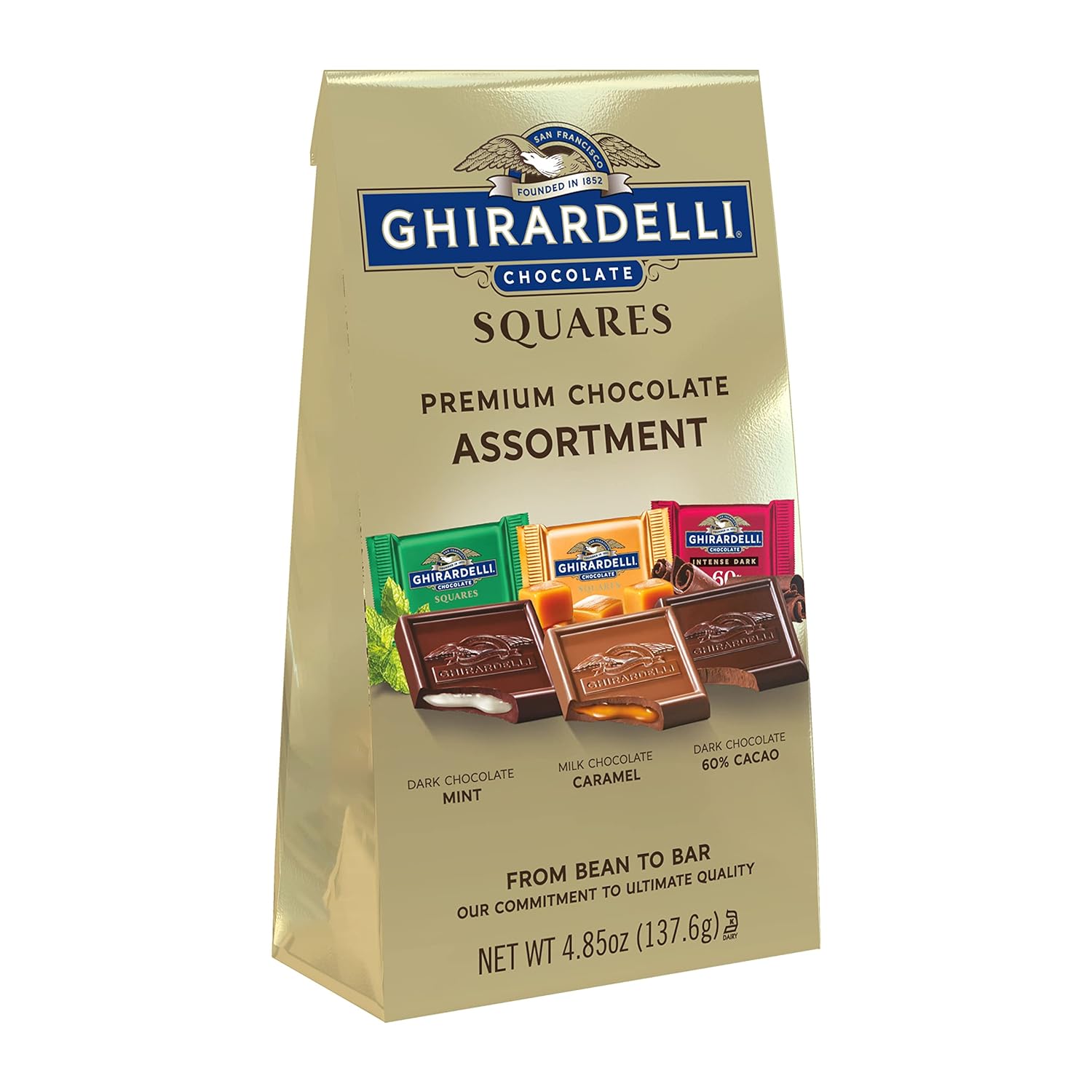 Ghirardelli Premium Assorted Chocolate Squares, Chocolate Assortment, 4.85 Oz Bag (6 Bags)