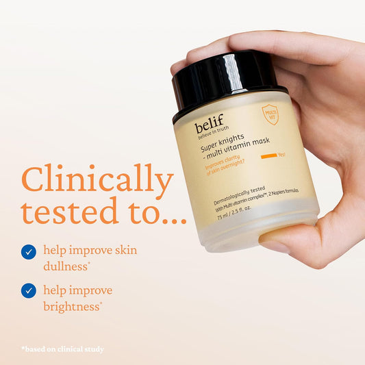 Belif Vitamin C Overnight Butter Mask – Hydrating & Rejuvenating Sleeping Mask With Multi Vitamin Complex For Plumping Dull Skin & Refining Uneven Texture, Korean Skincare, 2.5 Fl.Oz