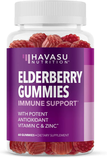 Sambucus Elderberry Gummies For Adults - Immune Support Gummies With Elderberry, Vitamin C And Zinc - Sambucus Elderberry Immune Support With Elderberry Extract - Berry-Flavored Gummies - Month Supply