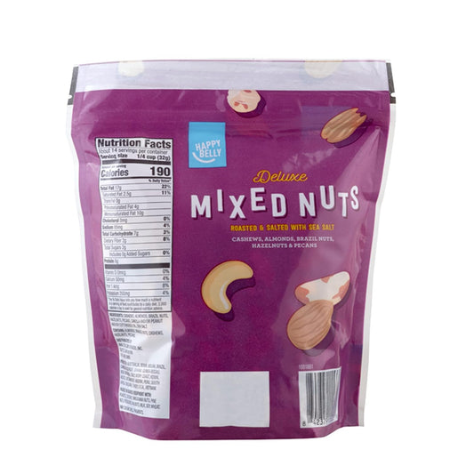 Amazon Brand - Happy Belly Deluxe Mixed Nuts, 16 Oz (Pack Of 2) (Packaging May Vary)