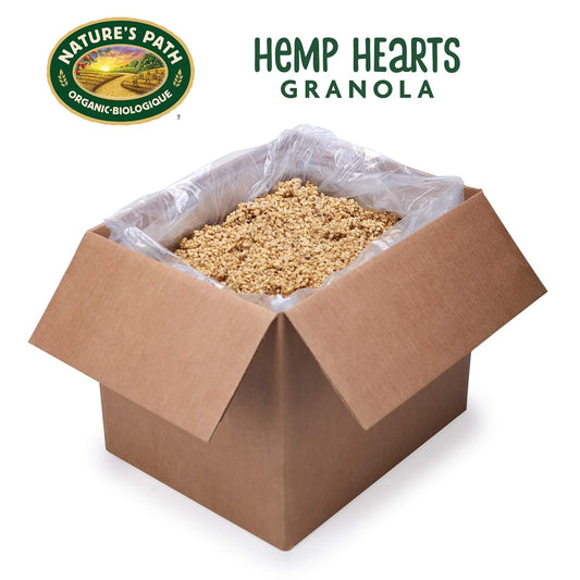 Nature's Path Organic Hemp Hearts Granola, 25 Lbs. Box, Non-GMO, 30g Whole Grains, Heart Healthy, 10g Plant Based Protein, with Omega-3 Rich Flax Seeds