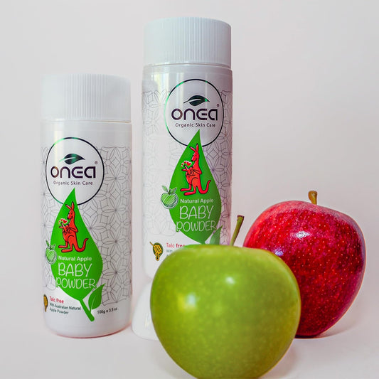 Onea Organic Baby Apple Powder - Talc Free - Protection Against Diaper Rash And Irritation - For Baby’S Sensitive Skin - Enriched With Australian Apple Peel Powder And Manuka Honey - 100 Gram