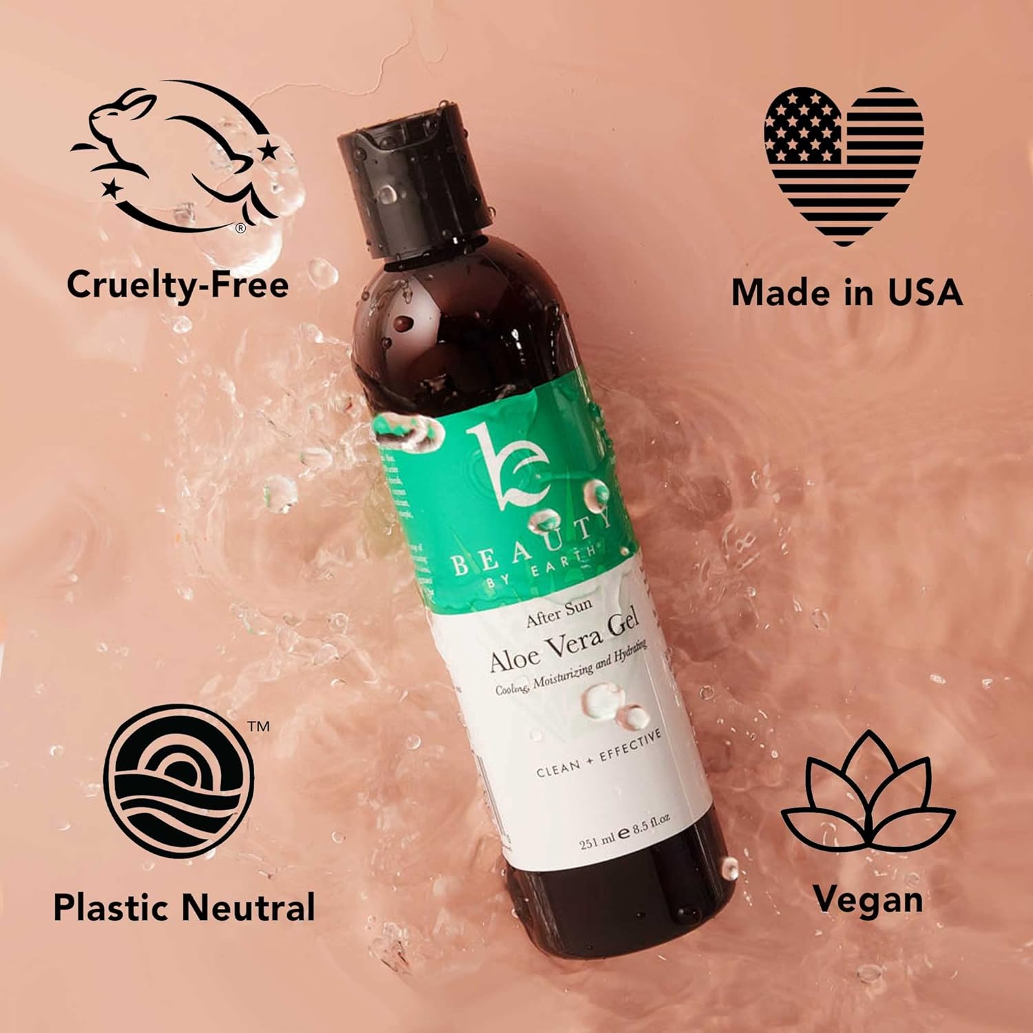 Aloe Vera Gel - USA Made with Natural & Organic Ingredients, Aloe Vera Plant Gel for Face with Vitamin C & E, Pure Aloe Vera Gel for Face Mask, Hair & Skin, Soothing and Cooling Gel for After Sun : Beauty & Personal Care