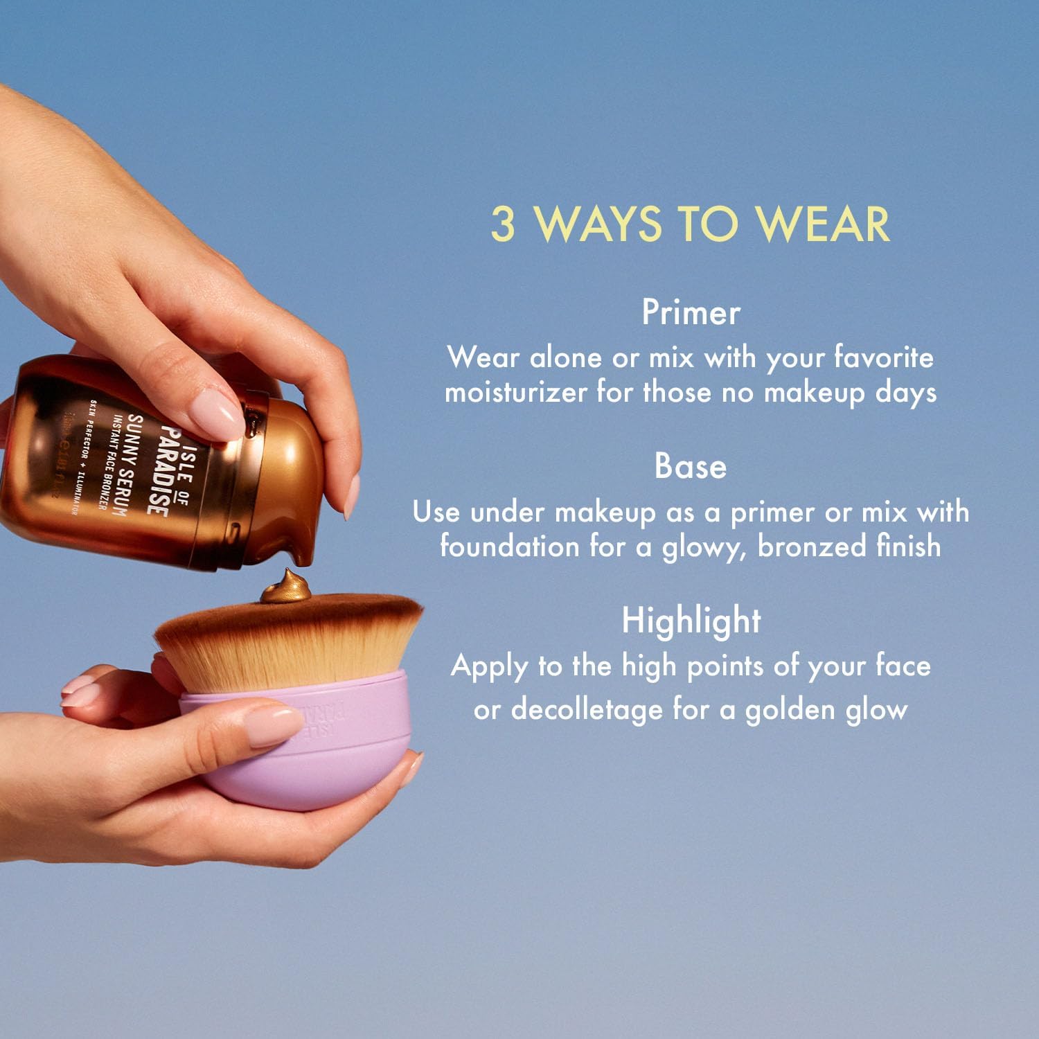 Isle of Paradise Sunny Serum, Skin Perfecting and Illuminating Instant Face Bronzer : Amazon.co.uk: Beauty