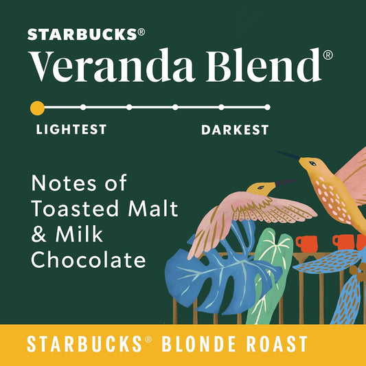 Starbucks Blonde Roast Ground Coffee — Veranda Blend — 100% Arabica — 1 bag