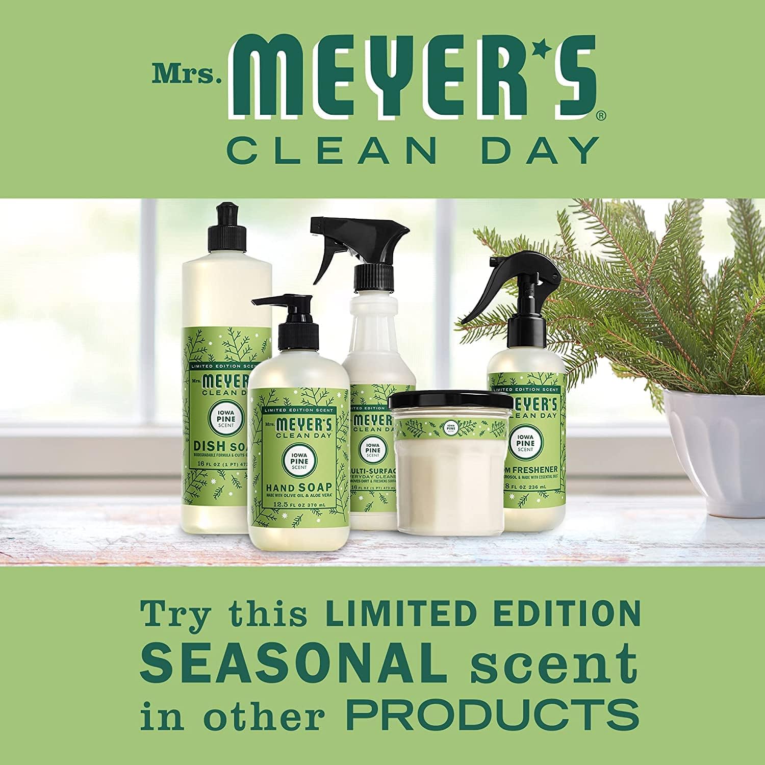 Mrs. Meyer's Clean Day Room Freshener, Iowa Pine (8 Fl Oz (Pack of 1)) : Health & Household