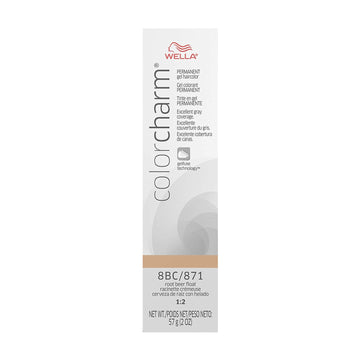 Colorcharm Permanent Gel, Hair Color For Gray Coverage, 8Bc Root Beer Float