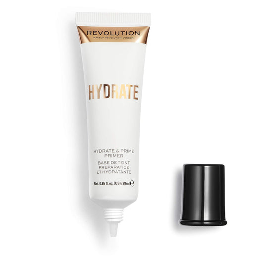 Makeup Revolution Hydrate Primer, Water-Based Primer With Vitamin E & Hyaluronic Acid, Lightweight Formula, Vegan & Cruelty-Free, 0.95 Fl Oz