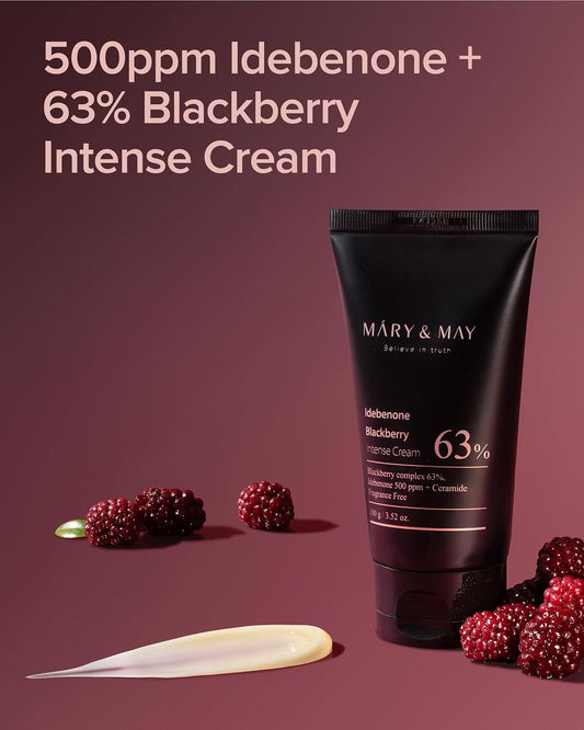 Idebenone Blackberry Intense Hydration Cream - Advanced Skin Barrier Strengthening Face Moisturizer With Niacinamide, Ceramide, And Hyaluronic Acid For Deep Moisture And Antioxidant, 3.52 Oz