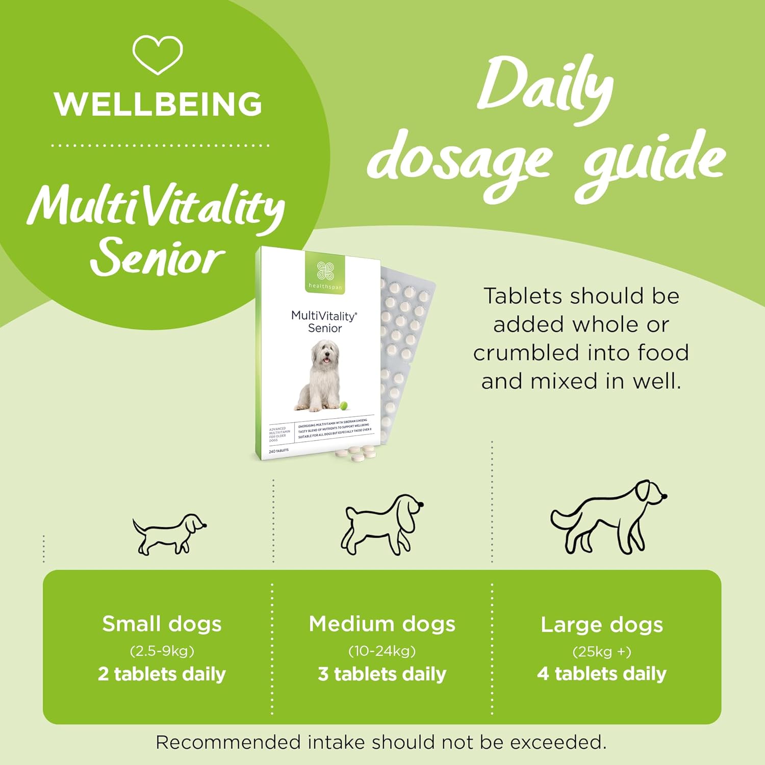 Healthspan Multivitamin Senior For Dogs | 240 Tablets | Supports Heart & Joint Health | 15 Essential Nutrients | Beef Flavoured | Pet Health : Amazon.co.uk: Pet Supplies