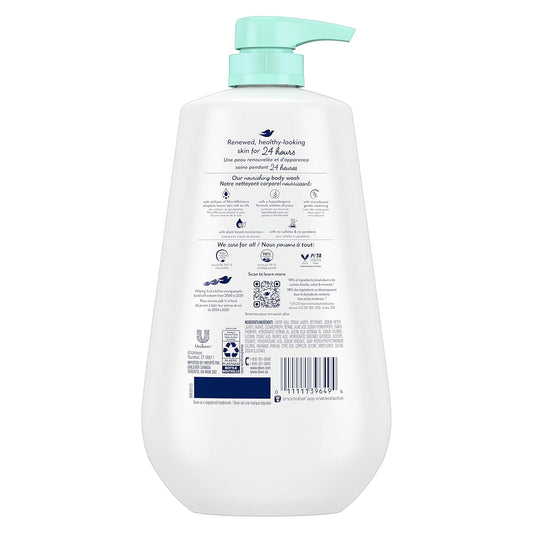 Dove Body Wash 3 Count With Pump Sensitive Skin Hypoallergenic, Paraben-Free, Sulfate-Free, Cruelty-Free, Moisturizing Skin Cleanser Effectively Washes Away Bacteria While Nourishing Skin 30.6 Oz