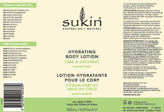 Hydrating Body Lotion With Lime And Coconut