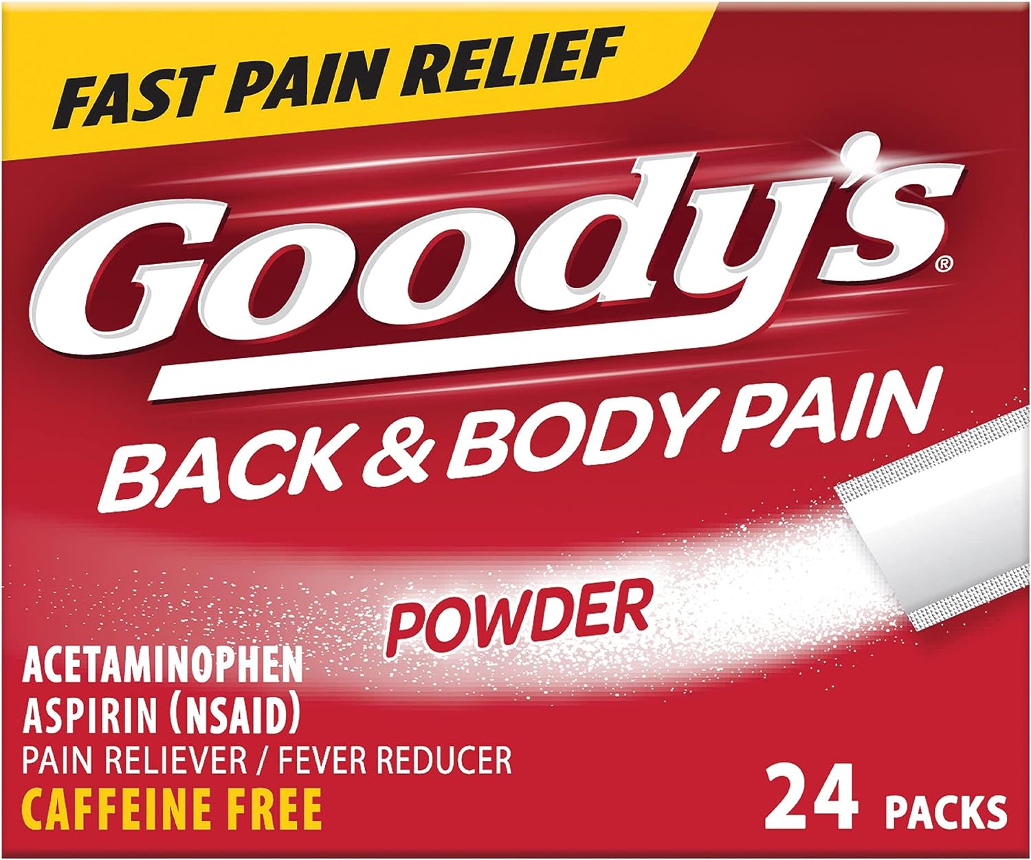 Goody's Back and Body Pain Relief Powder, 24 ct (Pack of 1)