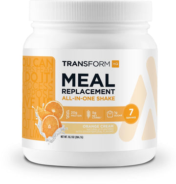 Transformhq Meal Replacement Shake Powder 7 Servings (Orange Cream) - Gluten Free, Non-Gmo