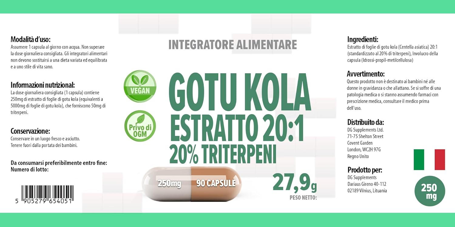 Hepatica Gotu Kola 5,000Mg | 20:1 Extract (250Mg) | 90 Vegan Capsules | 20% Triterpenes | High Strength Brain & Memory Support Supplement | 3Rd Party Lab Tested