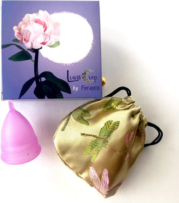 Luna Cup by Ferayco Menstrual Cup, 1 Small Period Cup with 1 Carry Bag