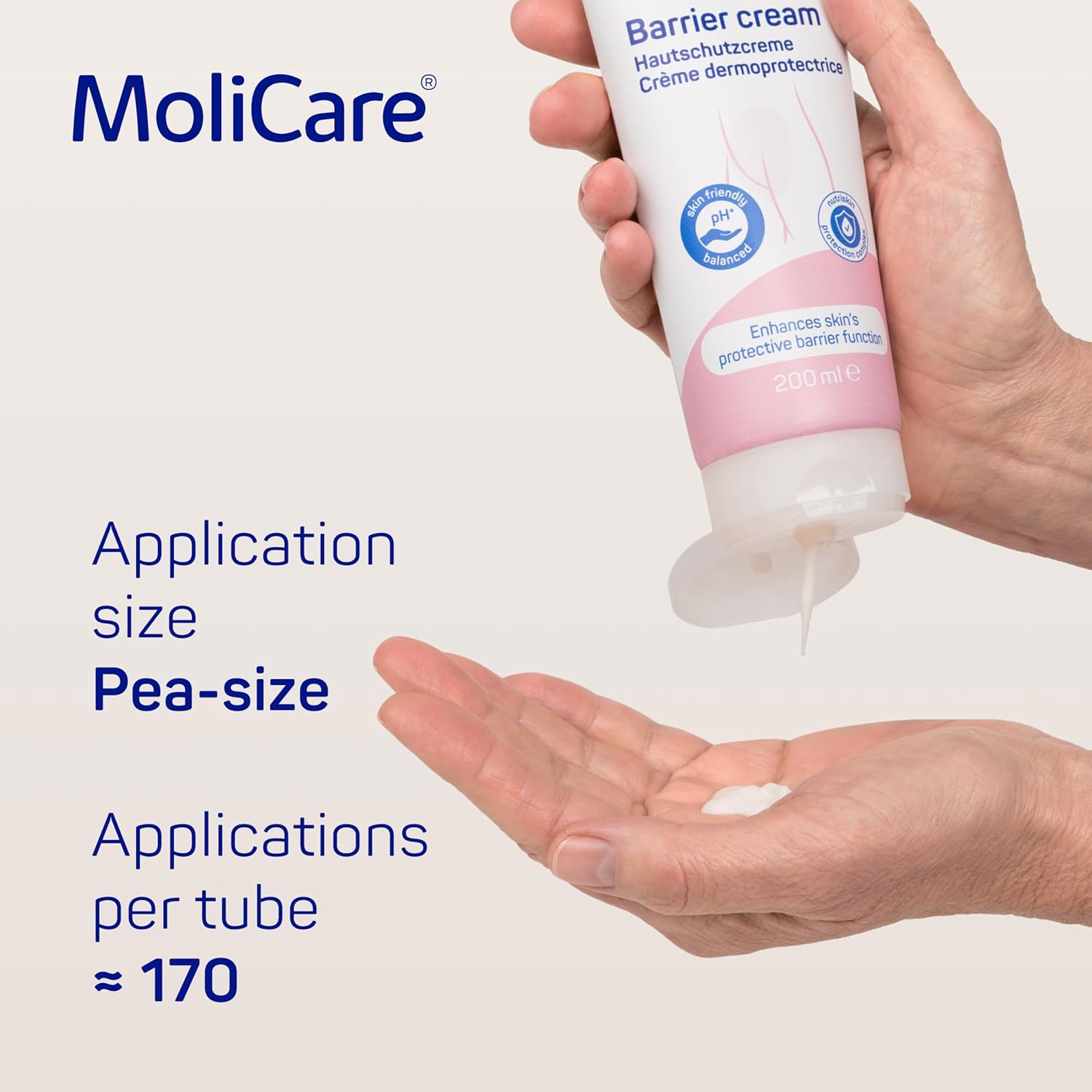 MoliCare Skin Barrier Cream, Nutriskin Protection Complex, ideal for intimate area and skin stressed by incontinence, 200ml : Amazon.co.uk: Beauty