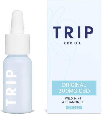 Trip Cbd Oil 300Mg (Original Strength), Wild Mint, Vegan, 100% Natural, Flavoured Cbd Oil Blended With Mct Coconut Oil (Pack Of 1)
