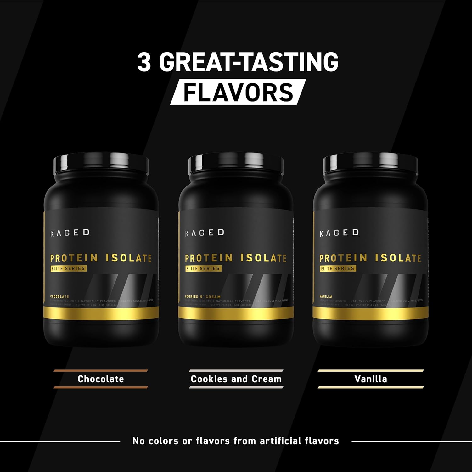 Kaged Protein Powder Elite: 100% Isolate Blend Whey, Casein, And Milk Protein Blend For Recovery And Muscle Building | Vanilla | 2Lbs : Health & Household