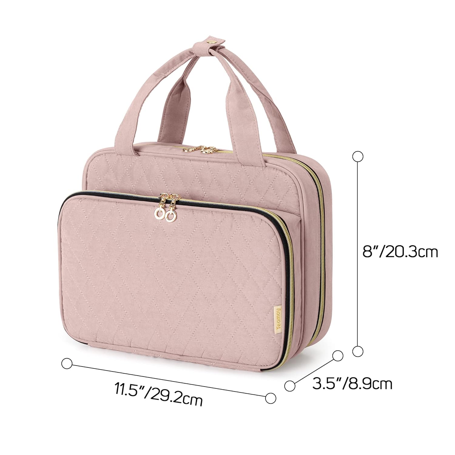 Teamoy Travel Storage Bag Compatible With Dyson Airwrap Complete Styler, Portable Travel Organizer For Airwrap Styler And Attachments, Misty Rose