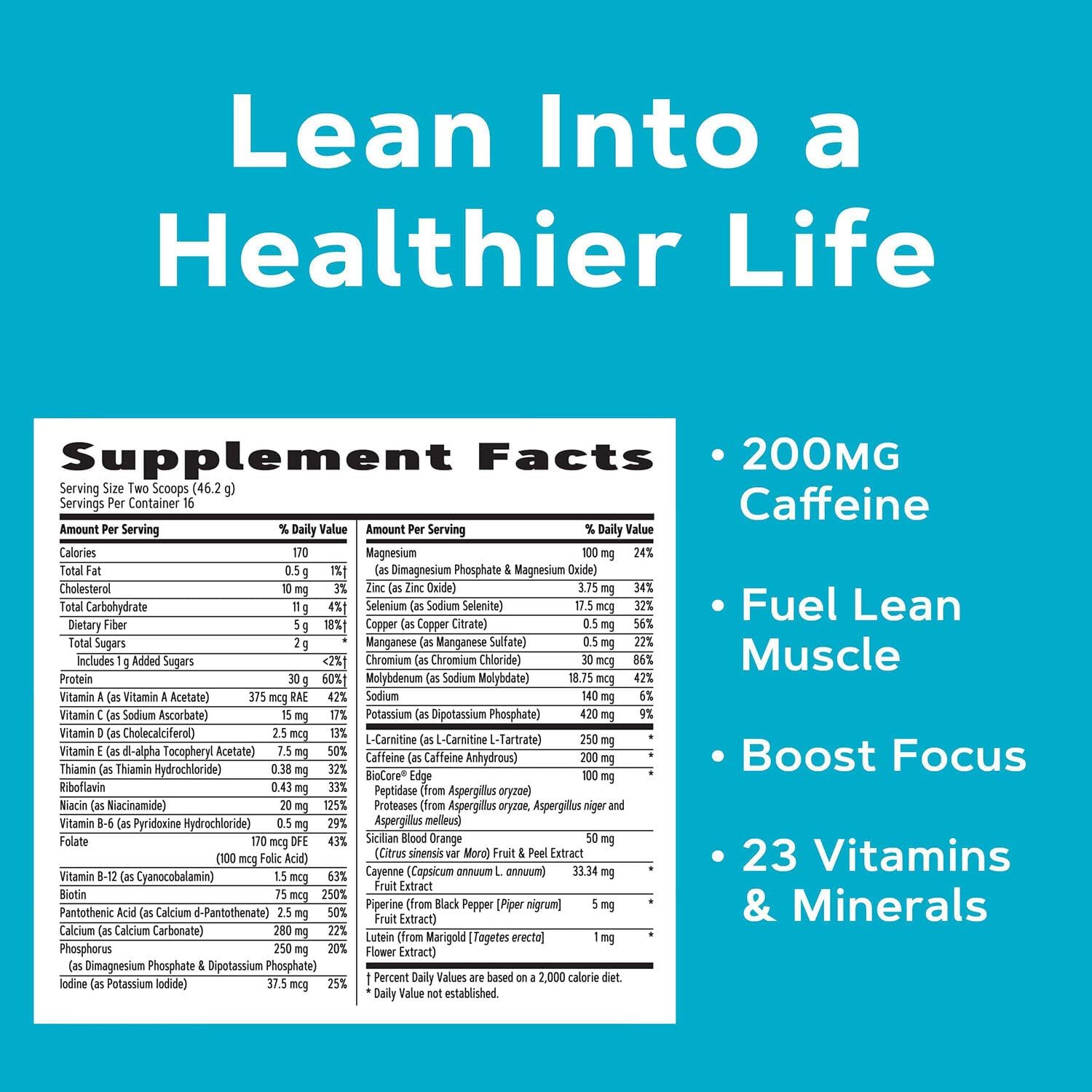 Gnc Total Lean | Lean Shake Burn, Protein Powder | Hunger Satisfying, High Protein Blend, Proven To Burn 3X More Calories | Vanilla | 16 Servings : Health & Household