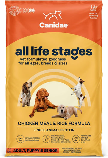 Canidae All Life Stages Premium Dry Dog Food For All Breeds, All Ages, Chicken Meal & Rice Recipe, 27 Lbs