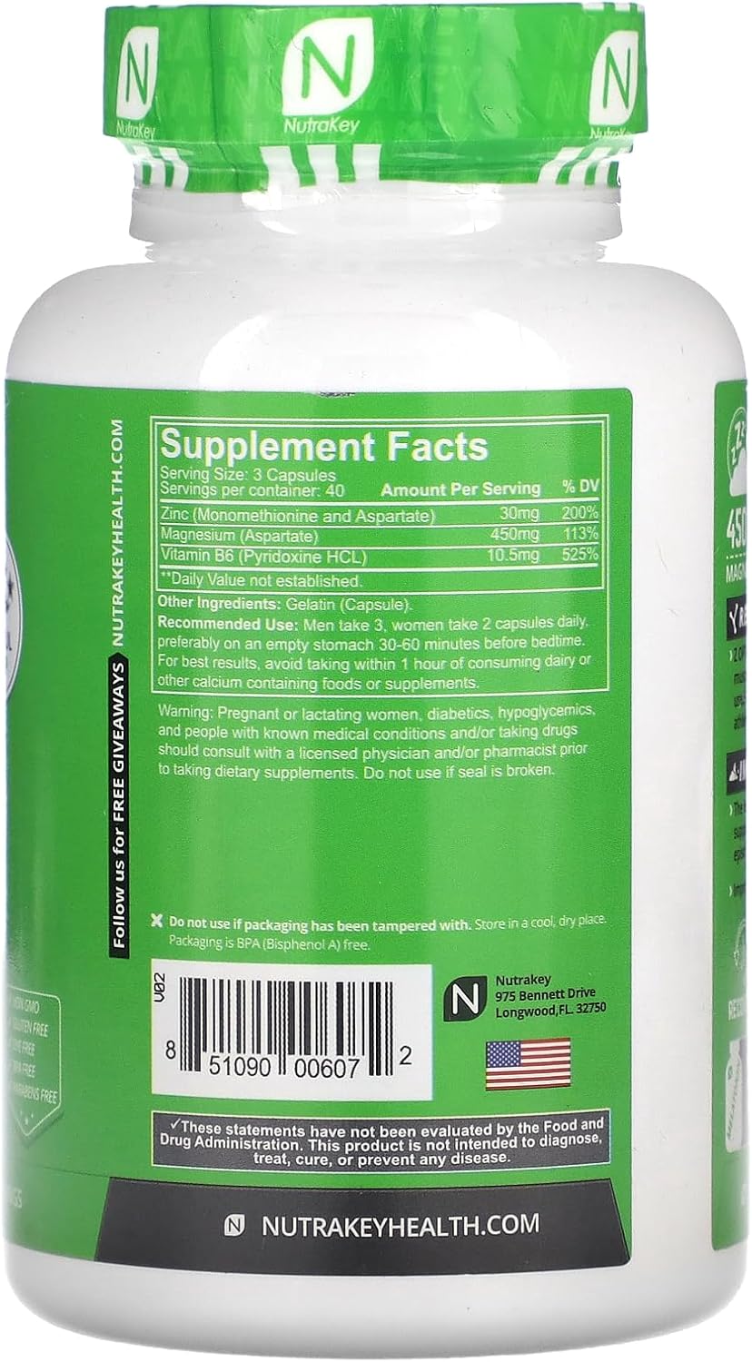 NutraKey Z Optima Capsules, 120 Count : Health & Household