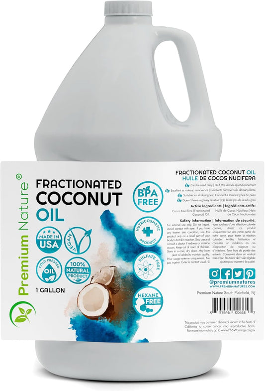 Fractionated Coconut Oil For Massage Cold Pressed Best Carrier For Essential Oils Mixing For Women Dry Skin Moisturizer For Body And Hair 1 Gallon Bottle Bulk Size