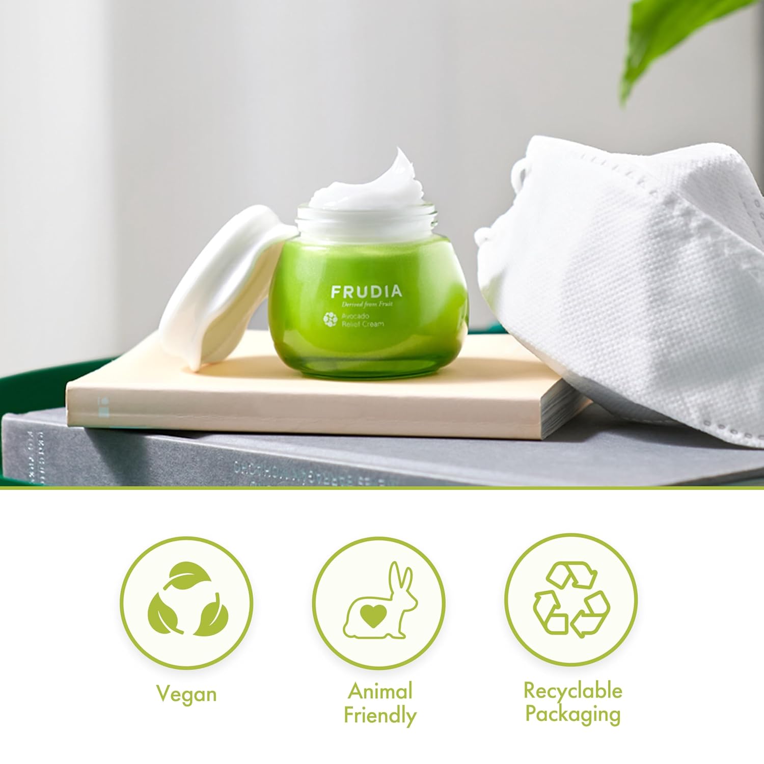 Frudia Avocado Relief Face Cream, Calming Korean Skincare Face Moisturizer With 62% Avocado Extract, Centella Asiatica & Madecassosidex4 For Dry, Sensitive Skin (1.94 Fl Oz) : Beauty & Personal Care