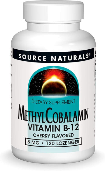 Source Naturals Methylcobalamin Vitamin B-12 5mg Cherry avored - 120 Tablets