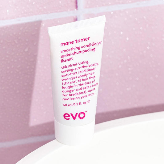 Evo Mane Tamer Smoothing Routine Travel Duo - Cleans, Smooths, And Strengthens Hair While Reducing Frizz - Travel Size