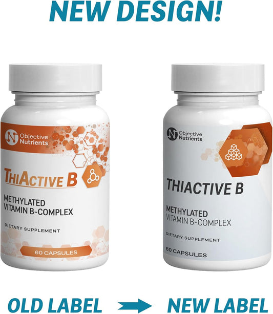 Thiactive B Methylated B-Complex, No Fillers Or Flow Agents, 60 Count