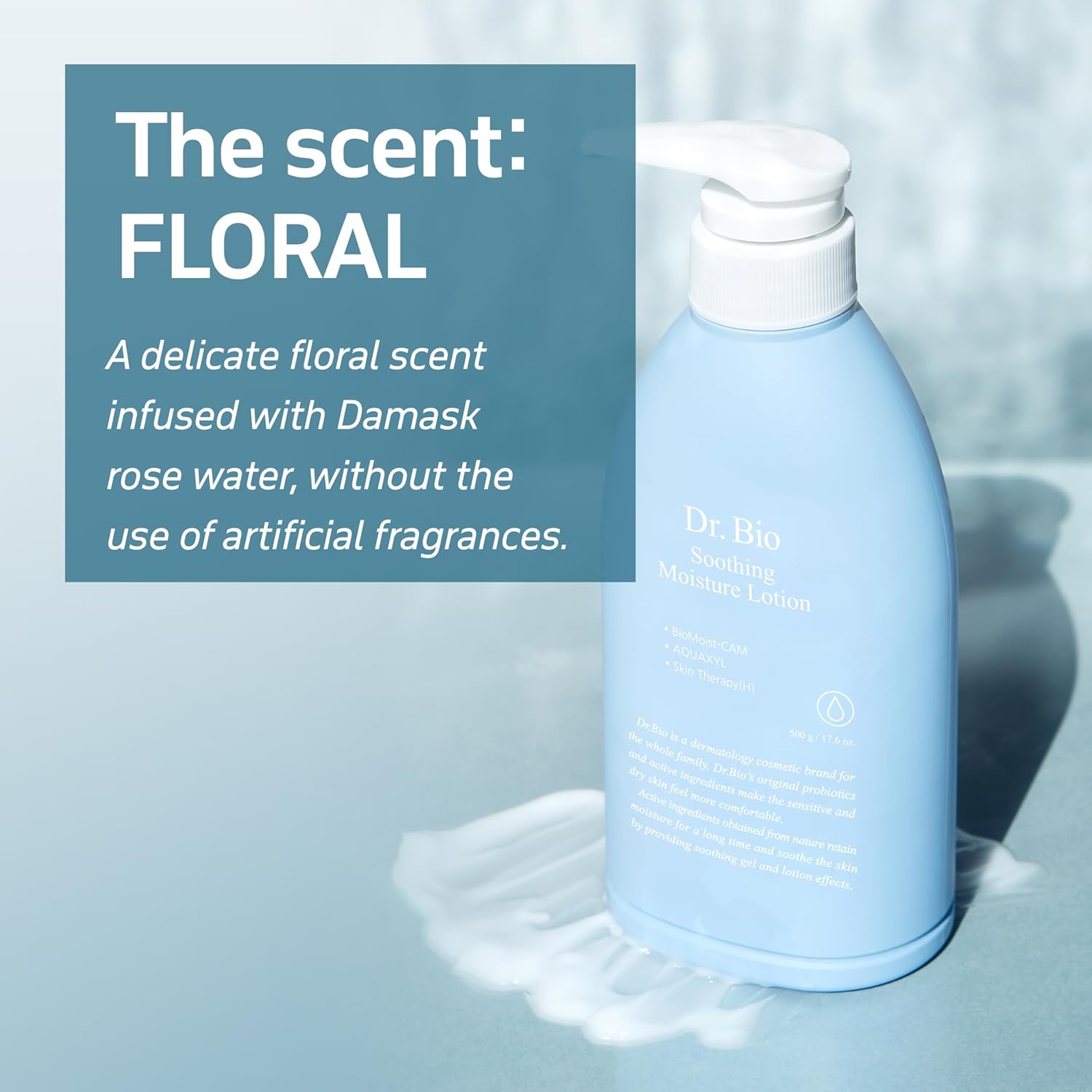 Dr.Bio Soothing Moisture Lotion, Hydrating, Lightweight Korean Body Lotion For Sensitive Skin & Dry Skin, Fragrance-Free, Immediate Moisturizing And Quick Absorbing, Non-Greasy Texture, Vegan : Beauty & Personal Care