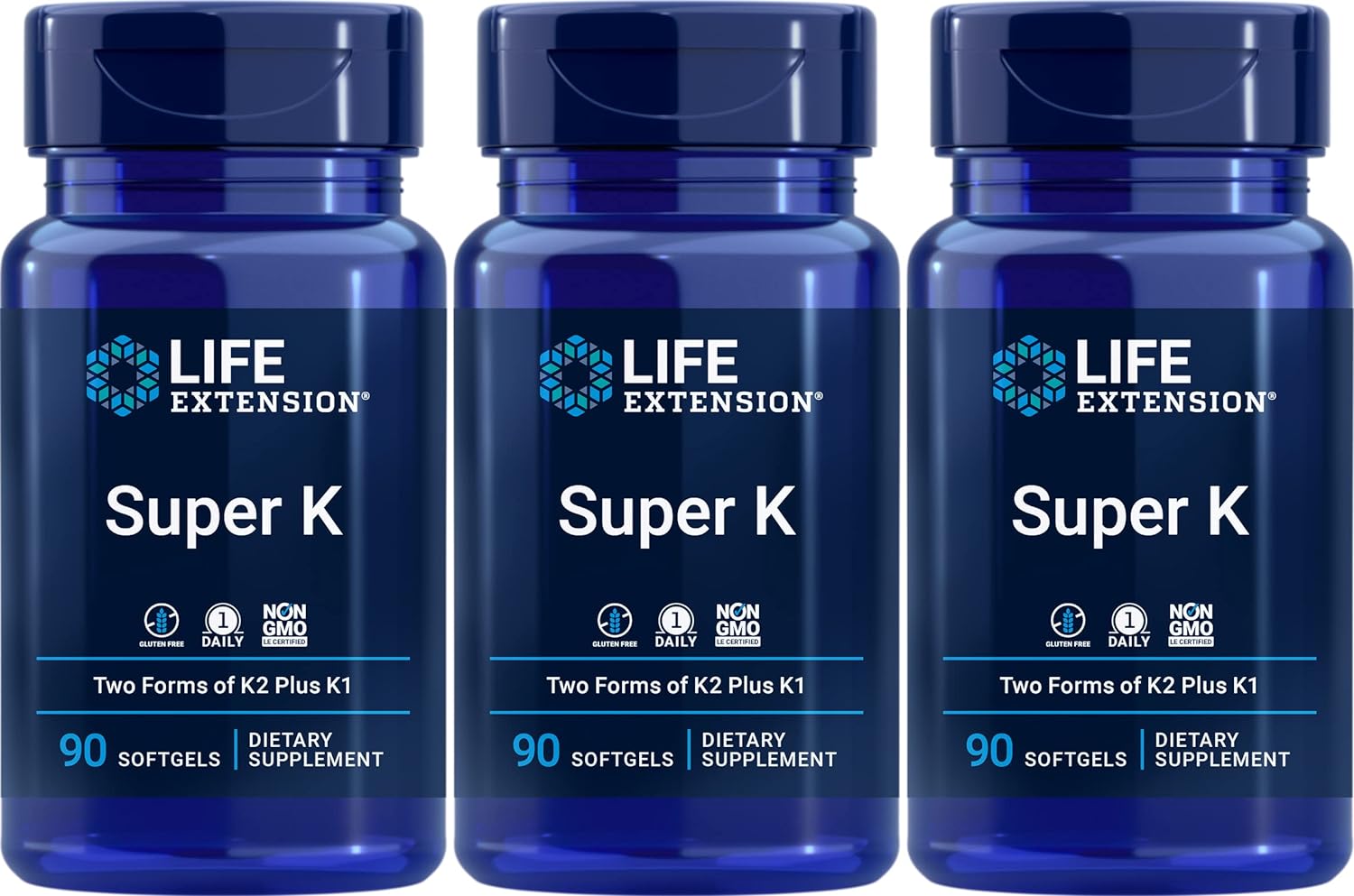 Life Extension Super K, 90 Softgels (Packs of 3)