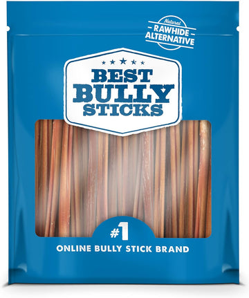 Best Bully Sticks 6 Inch All-Natural Usa-Baked Bully Sticks For Dogs - 6” Fully Digestible, 100% Grass-Fed Beef, Grain And Rawhide Free | 18 Pack