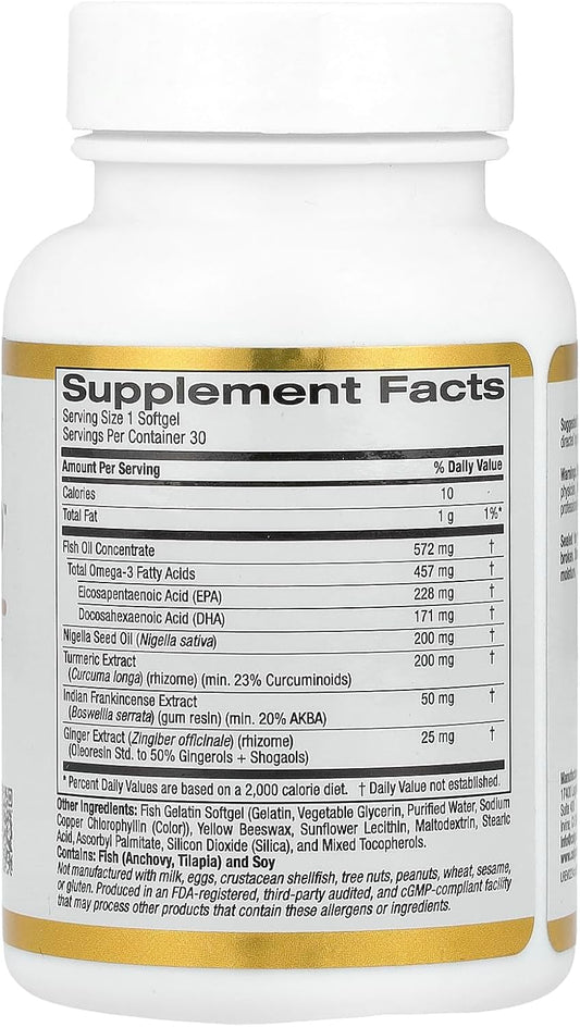 California Gold Nutrition Curcuminup, 30 Fish Gelatin Softgels