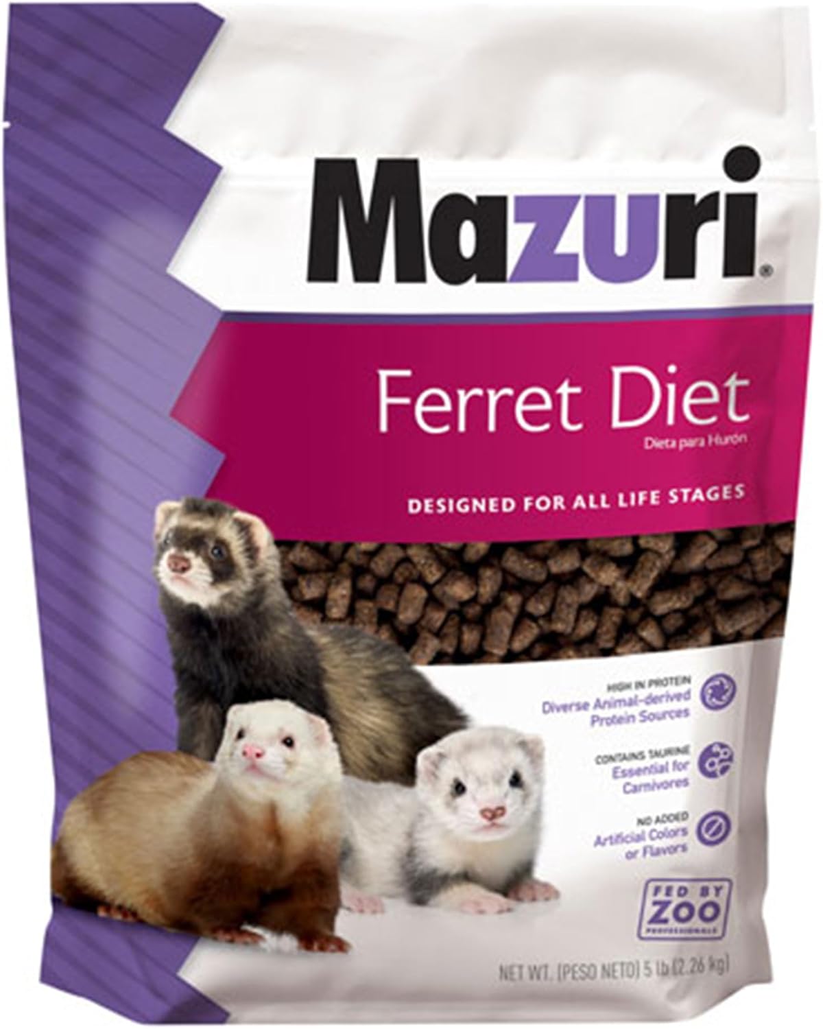 Mazuri | Nutritionally Complete Food For Ferrets| 5 Pound (5 Lb.) Bag