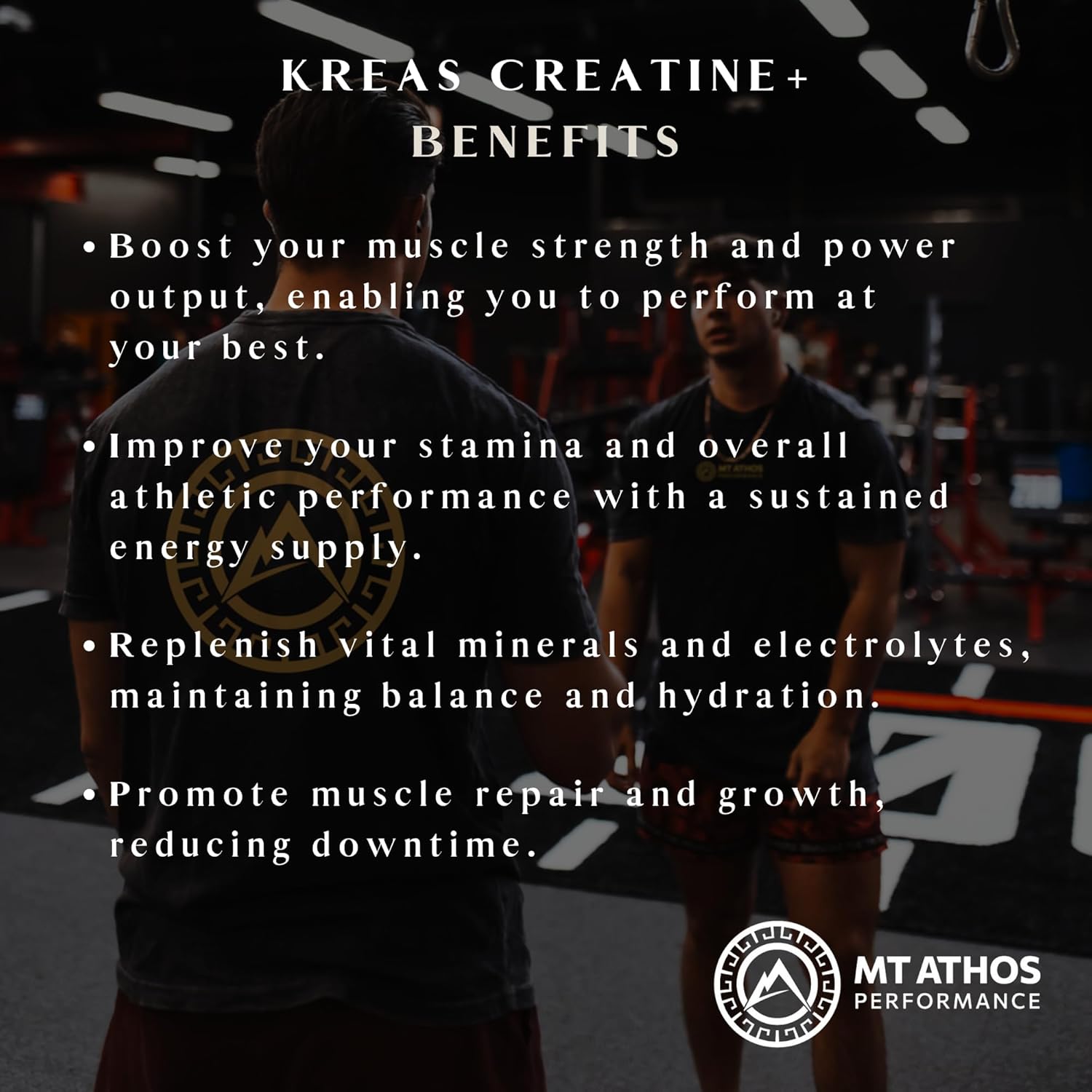 Mt. Athos Performance Kreas Creatine+ | Essential Blend Of Creatine And Minerals | 5 G Creatine Per Serving | 2.5 G Minerals Per Serving | 40 Servings - 10.5 Oz : Health & Household