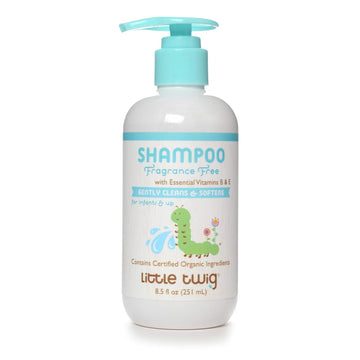 Little Twig Fragrance-Free Shampoo, Hair Shampoo with Natural Plant Derived Formula, Vegan, Gluten-Free, Perfect for Newborns, 8.5 fl. oz