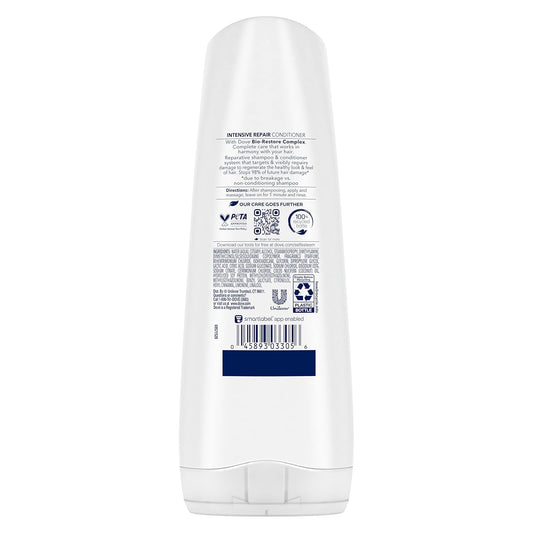 Dove Strengthening Conditioner Intensive Repair 4 Count For Damaged Hair Deep Conditioner With Bio-Nourish 12 Oz