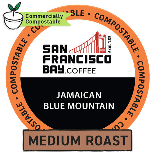 San Francisco Bay Compostable Coffee Pods - Jamaica Blue Mountain Blend (80 Ct) K Cup Compatible including Keurig 2.0, Medium Roast