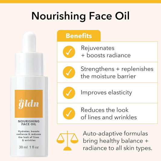 Nourishing Face Oil - Anti-Aging Daily Facial Oil Deeply Moisturizes, Soothes & Smooths Skin For A Radiant, Youthful Look, Korean Skincare For All Skin Types, 30 Ml